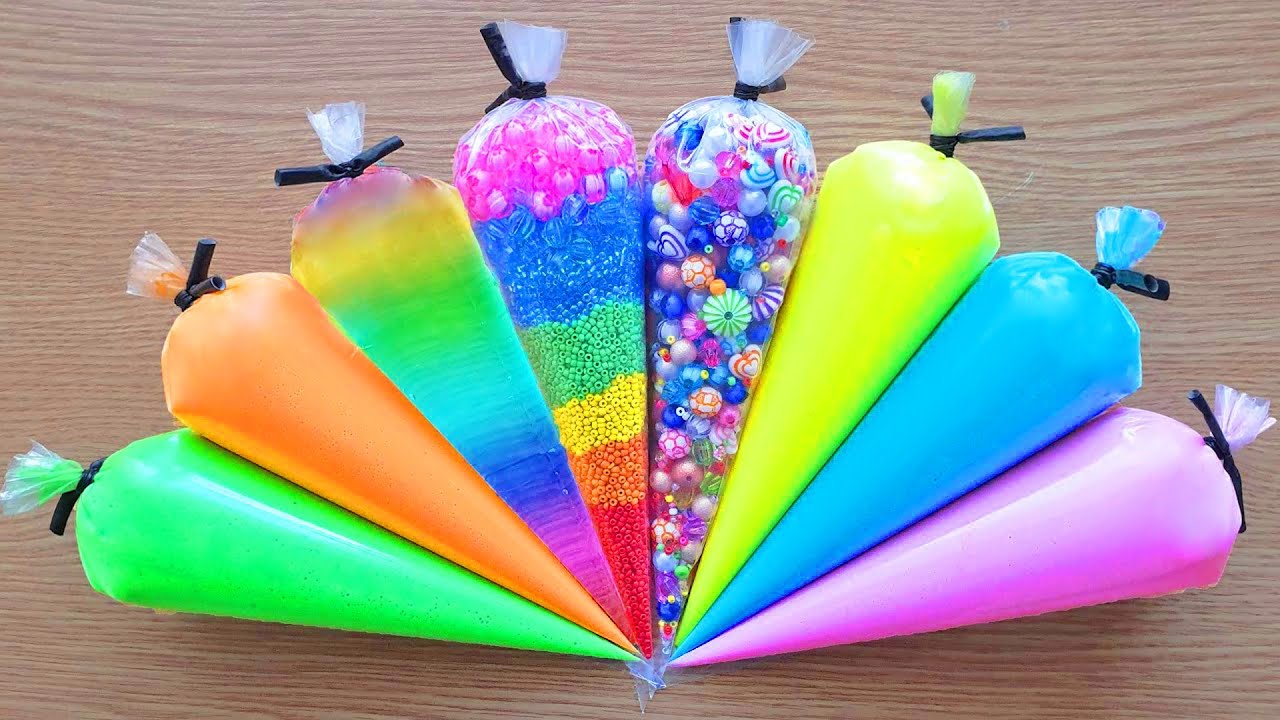Making Relaxing Slime with Piping Bags - Satisfying Slime ASMR