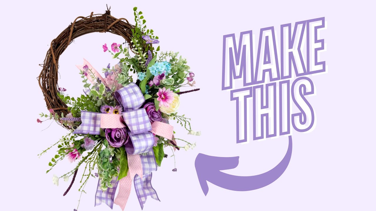 DIY Lavender Grapevine Wreath For Spring & Summer | Lavender Transitional Grapevine Wreath