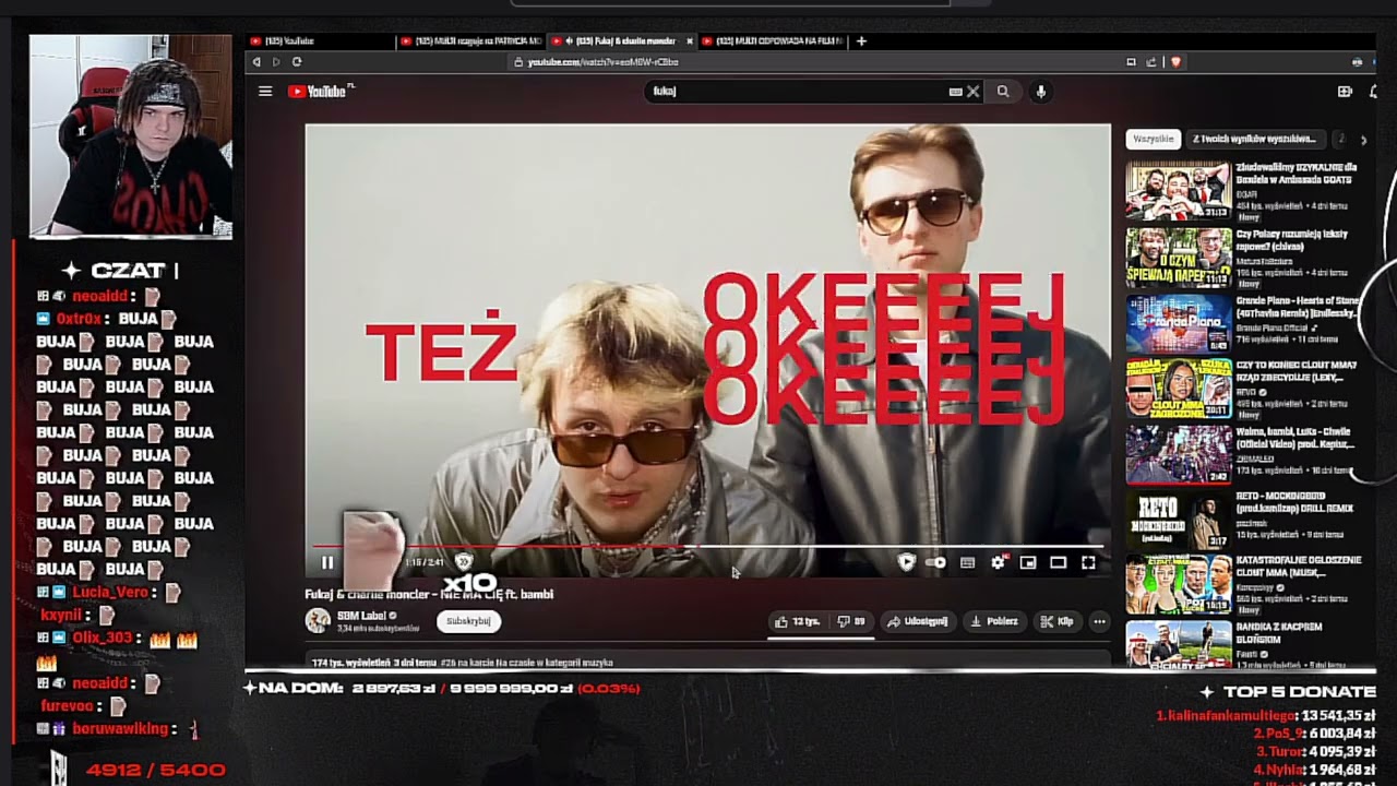 MULTI REAKCJA NA Fukaj & charlie moncler - NIE MA CIĘ ft. bambi