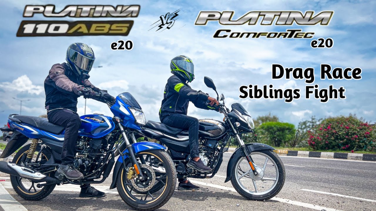 Bajaj Platina 110 ABS Vs Platina 100cc | Drag Race