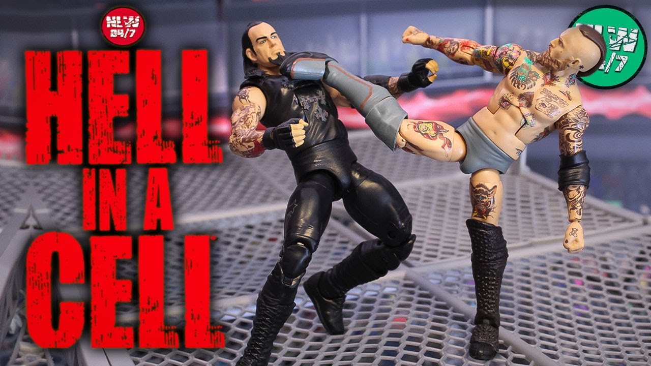 UNDERTAKER VS ALEISTER BLACK HELL IN A CELL ACTION FIGURE MATCH! NLW 24/7