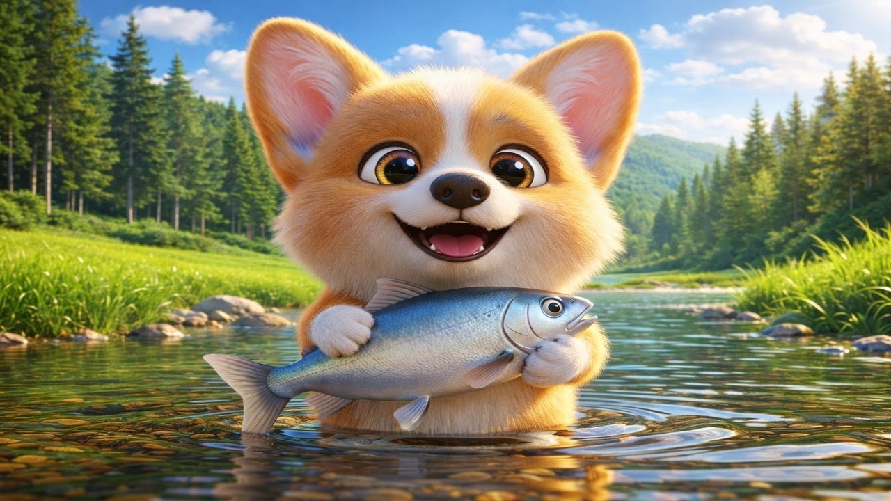 The Little Corgi’s First Catch 🐶🎣 | A Heartwarming Fishing Story