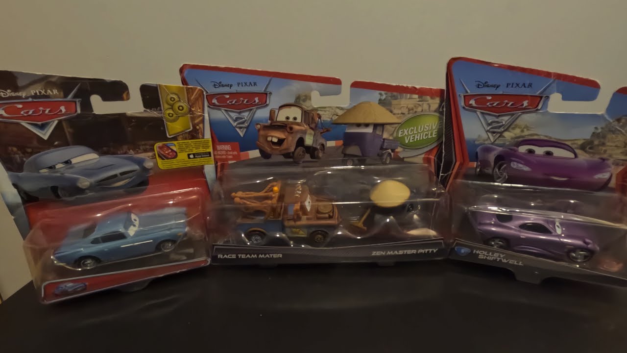 Finn McMissile, Holley Shiftwell, Race Team Mater & Zen Master Pitty (Cars 2) [Unboxing #7] Español