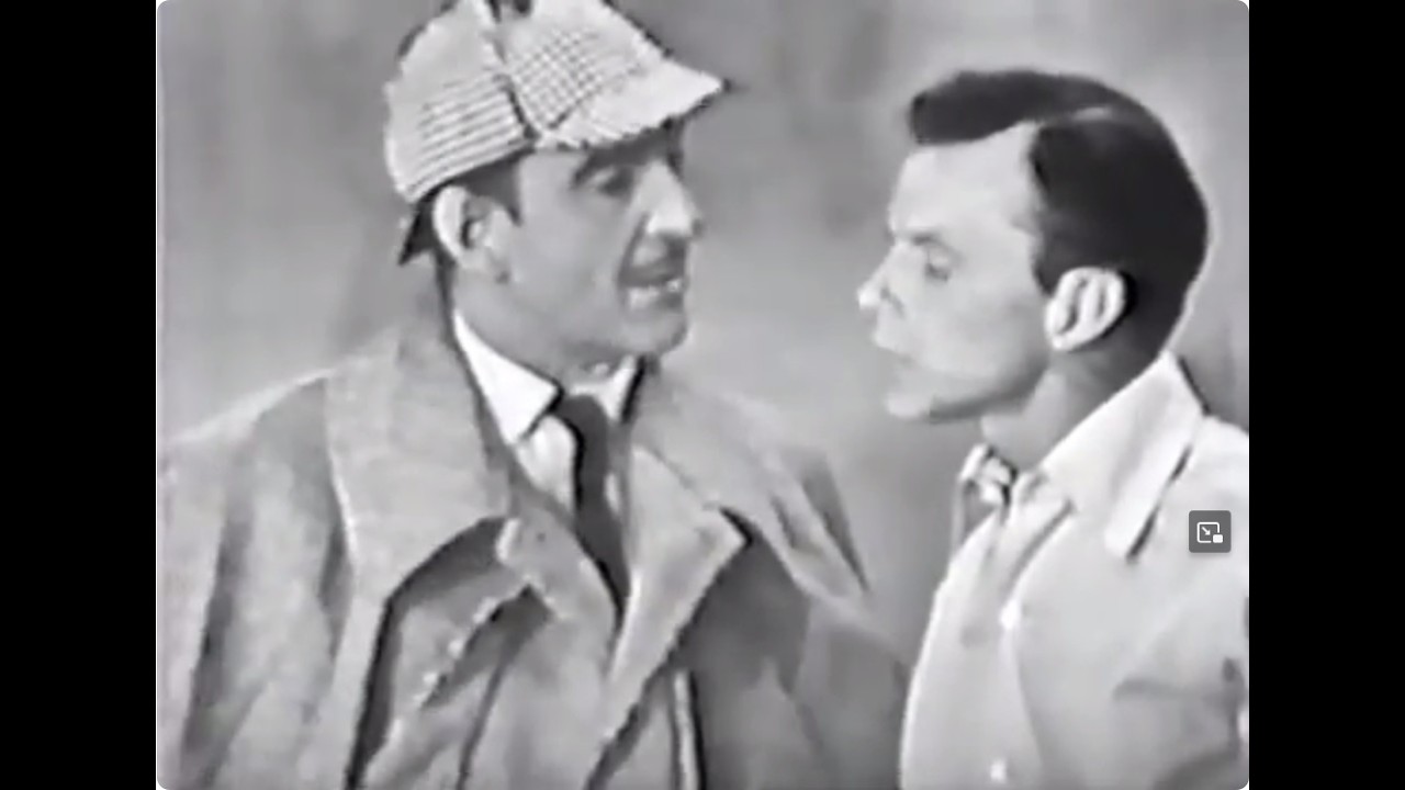 THE FRANK SINATRA SHOW 1951 - Basil Rathbone as Sherlock Holmes in skit with Frank Sinatra