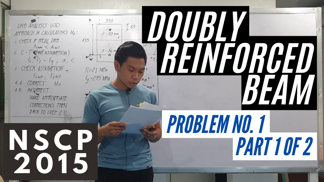 Doubly Reinforced Beam USD (NSCP 2015) TAGALOG - Problem No. 1 (Part 1 of 2)