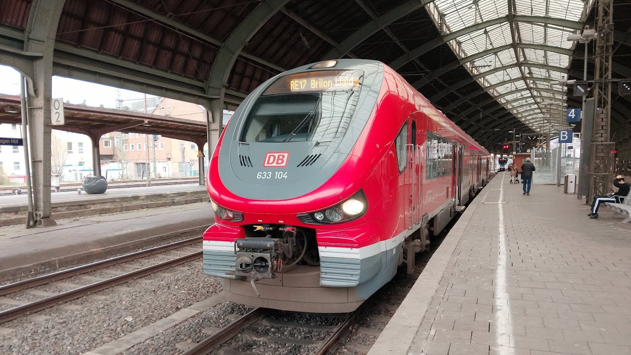 Mit dem Pesa-Link BR 633 (Sauerland-Express) Als RE 17 Von Hagen Hbf nach Brilon-Wald & 140 Kmh