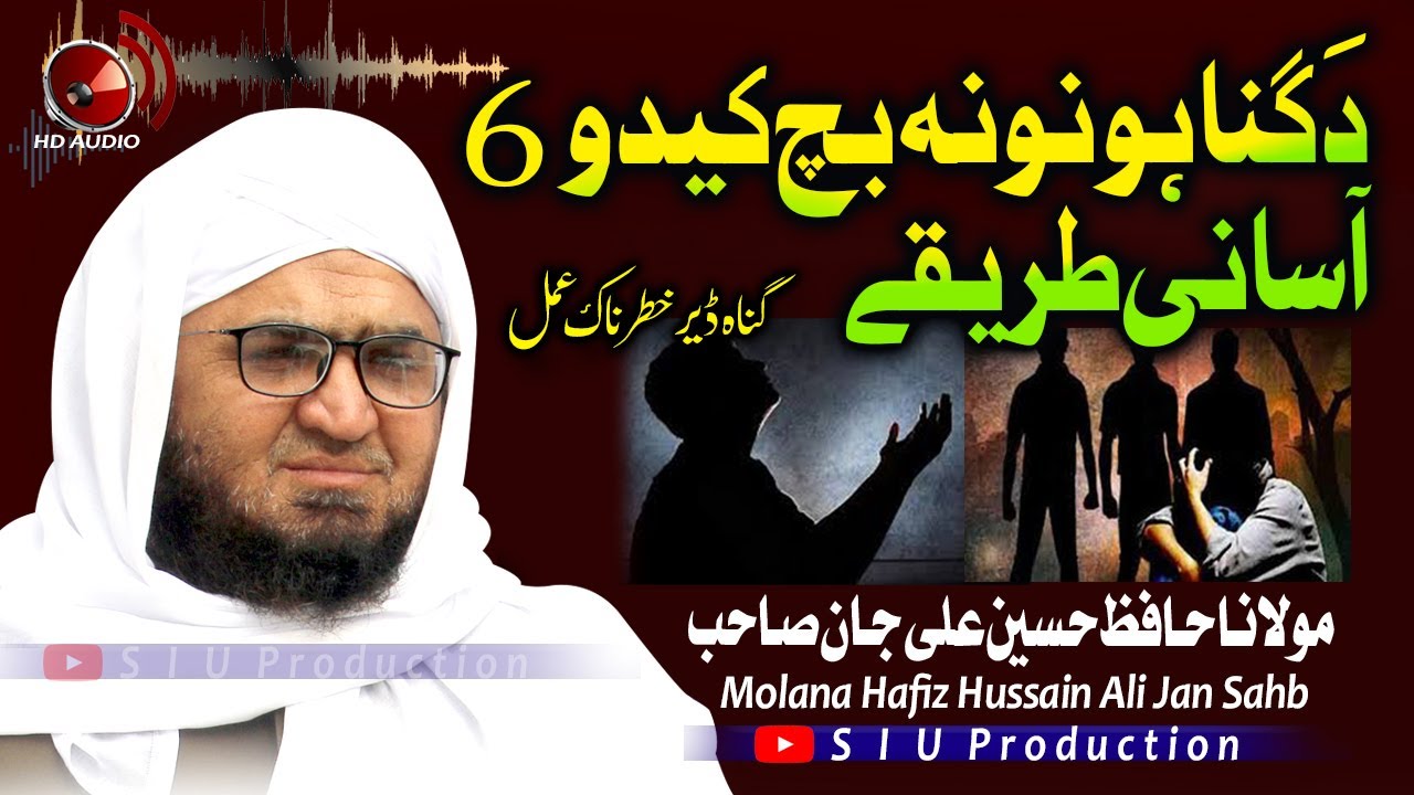Molana Hafiz Hussain Ali Jan Sahb Audio |Gunah Na Bach Kedo 6 Asan Tareeqe گناہ سے بچنے کا طریقہ