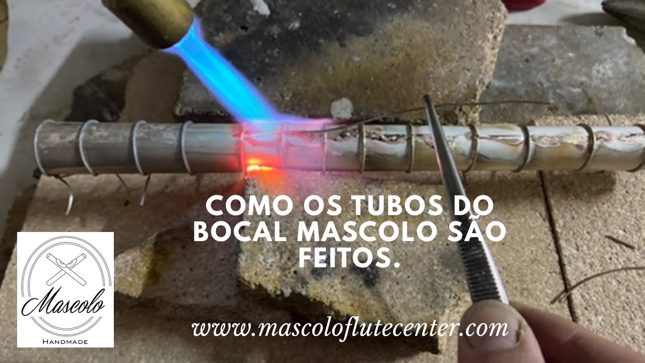 Como é feito o tubo do bocal Mascolo - Seamed silver tubing