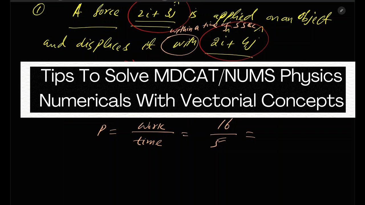 Physics MDCAT And NUMS Test Hints And Tricks // To Solve Numerical MCQs  With Vectorial Concepts
