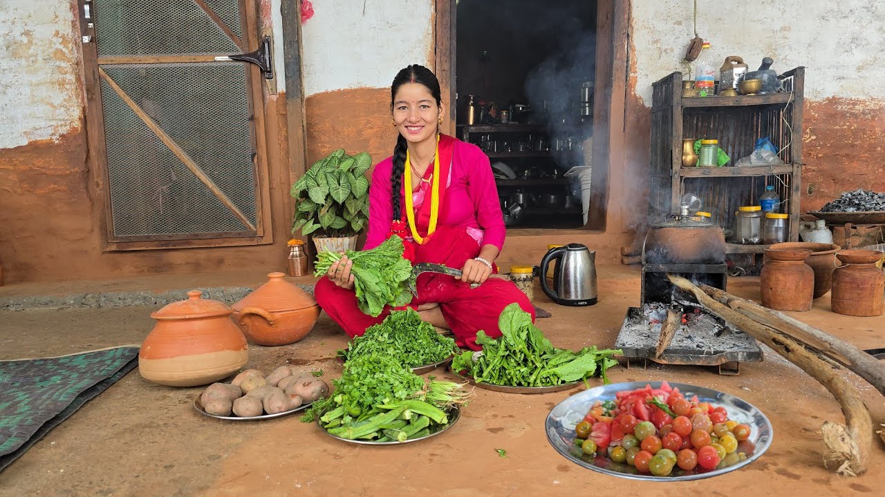 How to Cook Authentic Nepali Village Food ? || Traditional Open-Fire Cooking ||