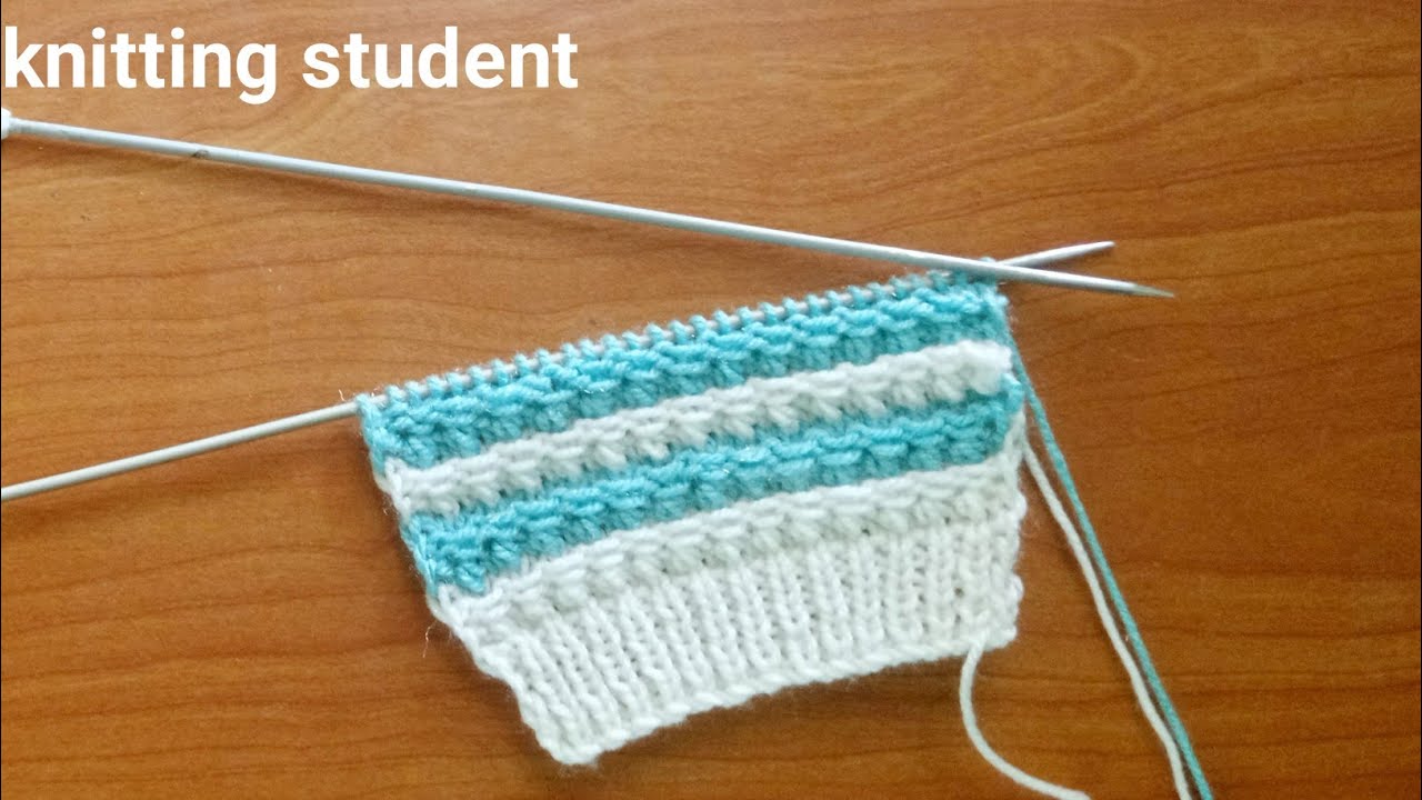 # easy knitting pattern #2 colour knitting pattern|knitting student