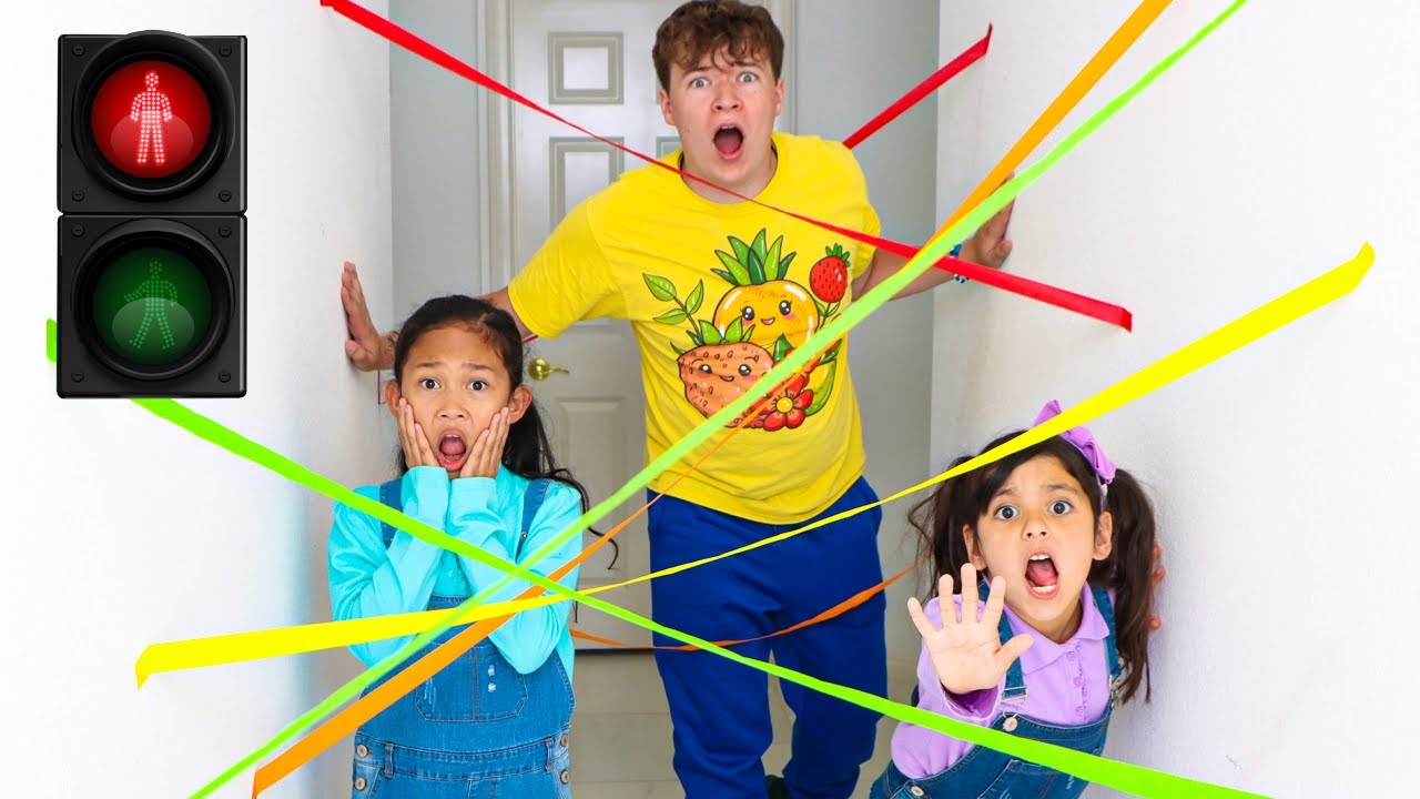 ¿Ellie, Charlotte, y Tío Paul quién ganará hace el Red Light Green Light?! 😱🚦