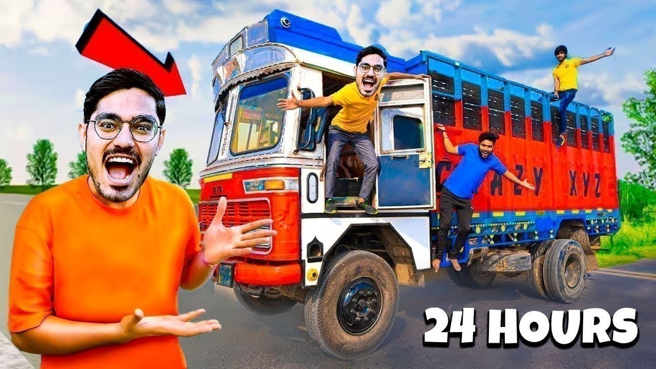 Living 24 Hours Straight in Truck Challenge   अब 24 घंटे इस से बाहर नहीं आ सकते