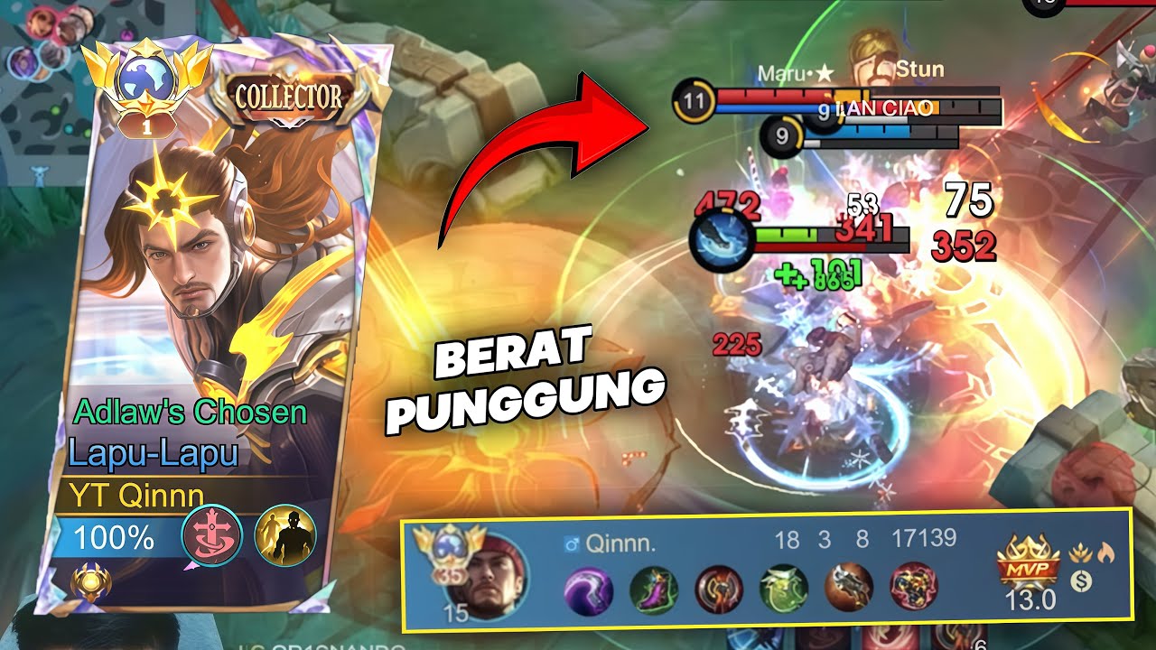 18 KILL PERJUANGAN GW KETEMU TIM DARK SISTEM MOONTON !! TOP GLOBAL LAPU LAPU - MOBILE LEGENDS