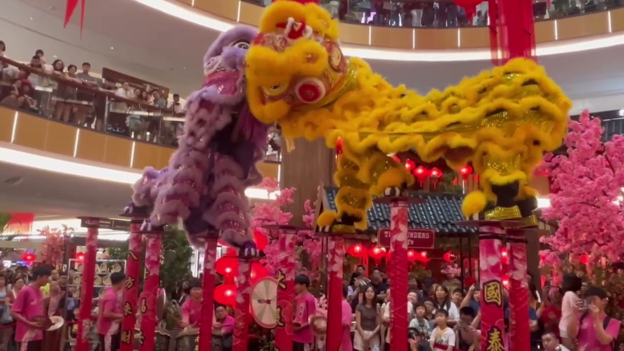 Acrobatic Lion dance at mid valley mega mall JB|EPIC