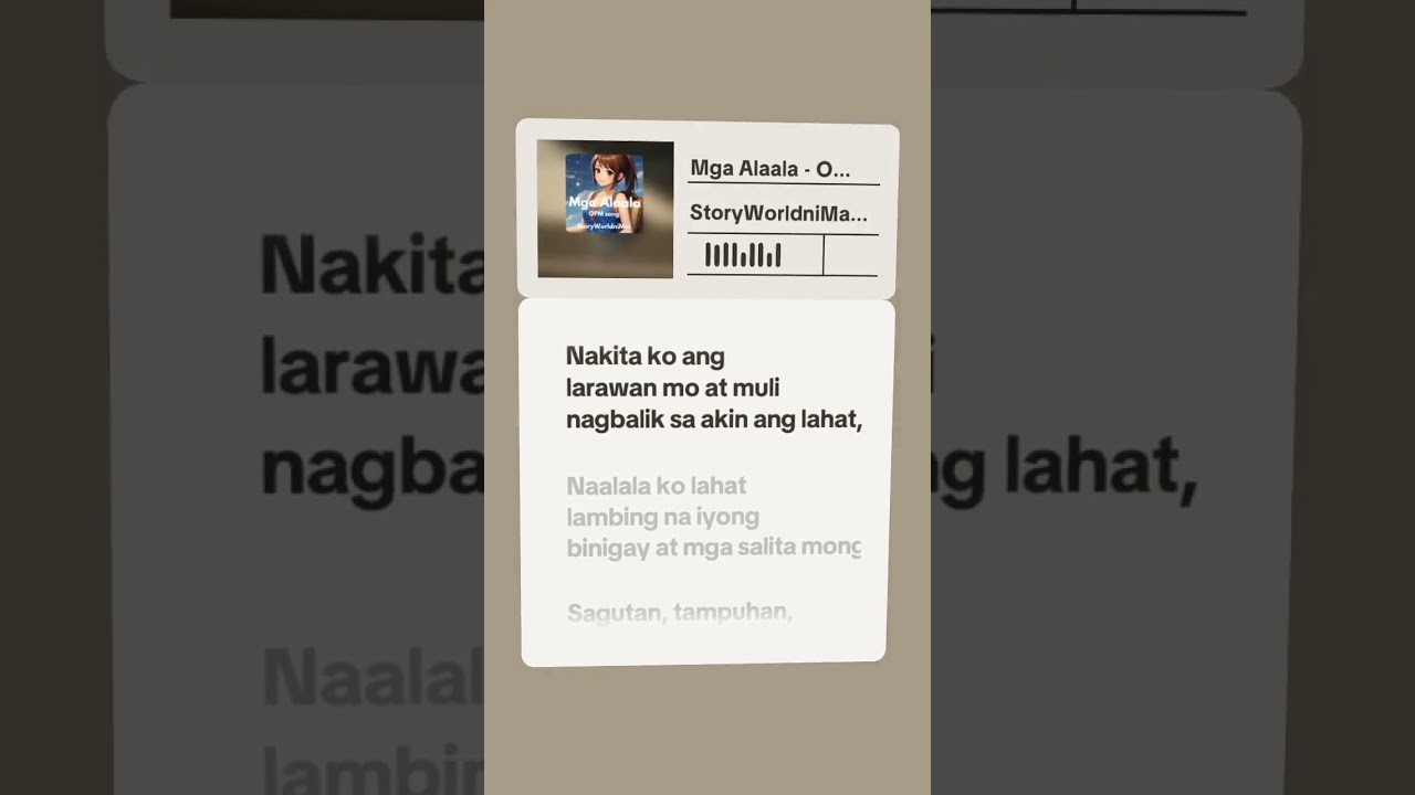 Mga Alaala - OPM  Suno AI Music Original Lyrics Tagalog Original Tagalog Songs Pinoy Music Creator