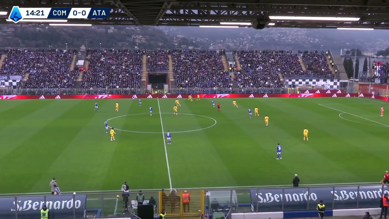 Fabregas Low Build up vs man-to-man marking team - Como Atalanta Tactical CAM analysis