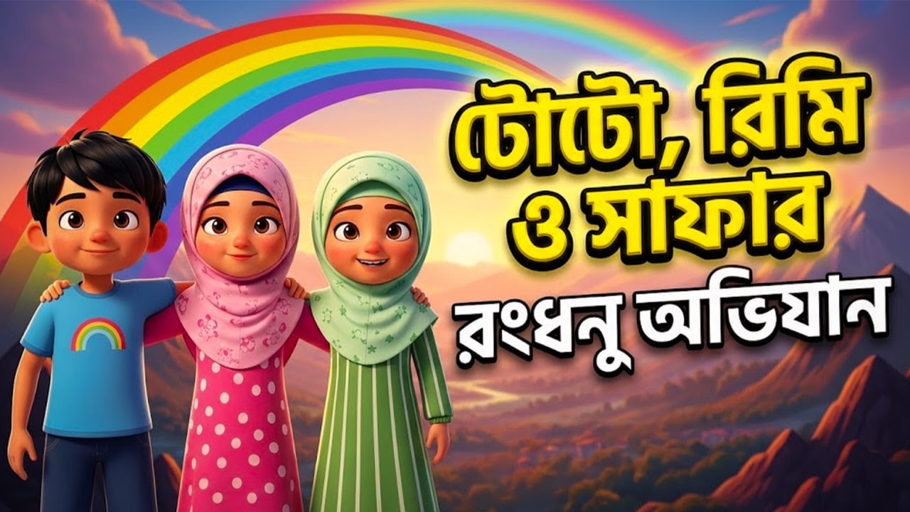 টোটো, রিমি ও সাফার রংধনু অভিযান 🌈 | হারিয়ে যাওয়া ৭ রঙ ফিরিয়ে আনার মজার শিশুদের গল্প | TotomeloTV