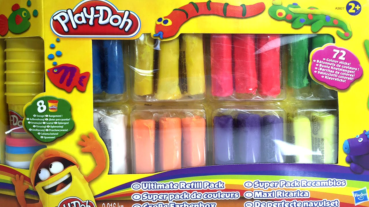 Play-Doh Ultimate Rainbow Refill Pack - Learn Colors w/ Play Doh - Toy Videos