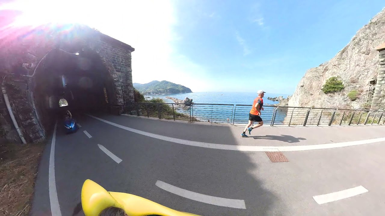 Bahnradweg bei Levanto per Velomobil