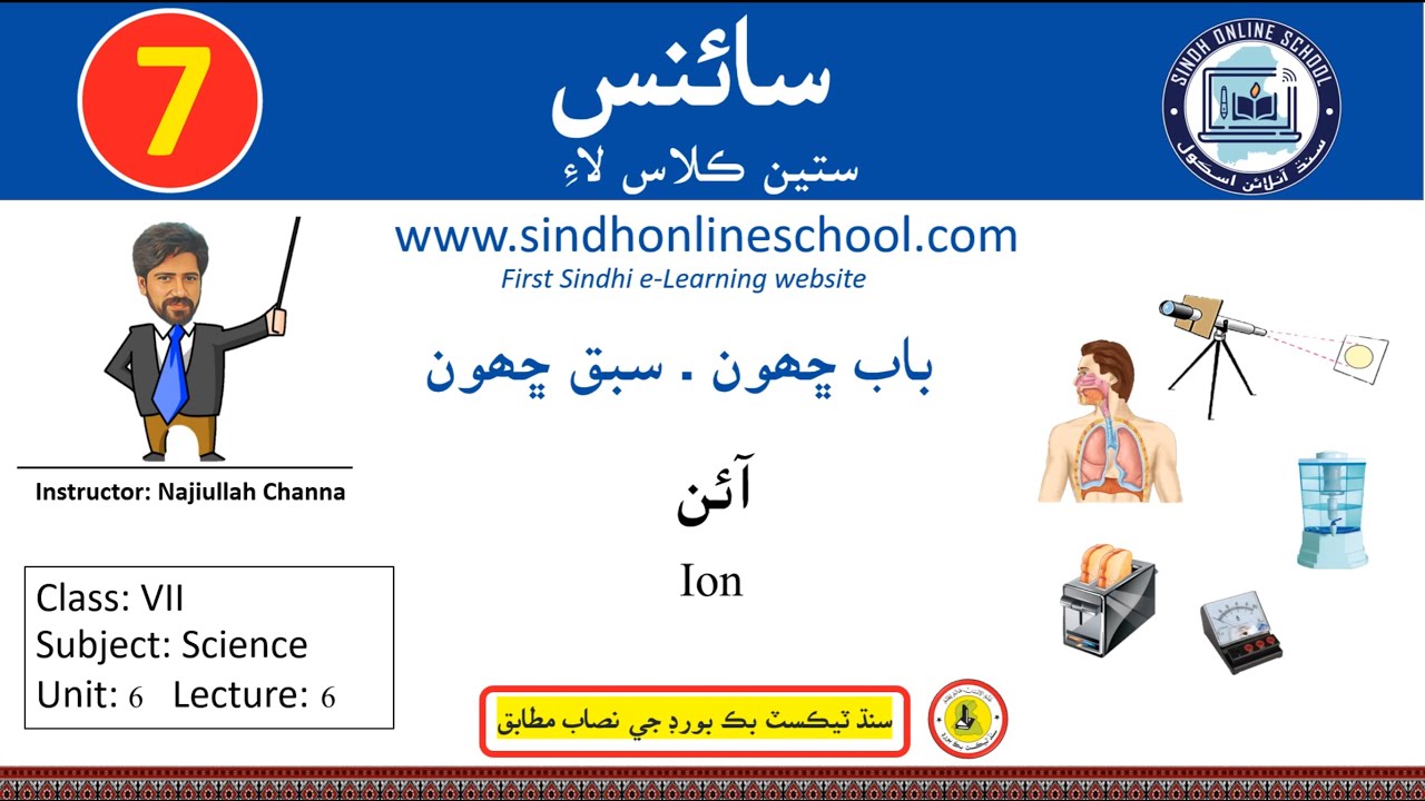 Ion | Science Class 7| Chapter 6 | Lecture 6| Sindh Online School