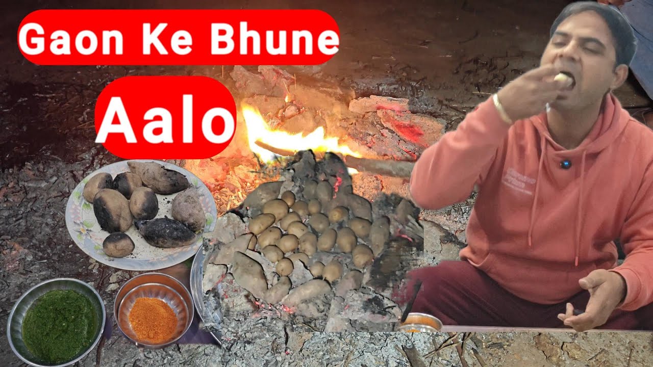 Gaon Ke Bhune Aloo 🔥 | Mitti Ki Aag Ka Swad 😋