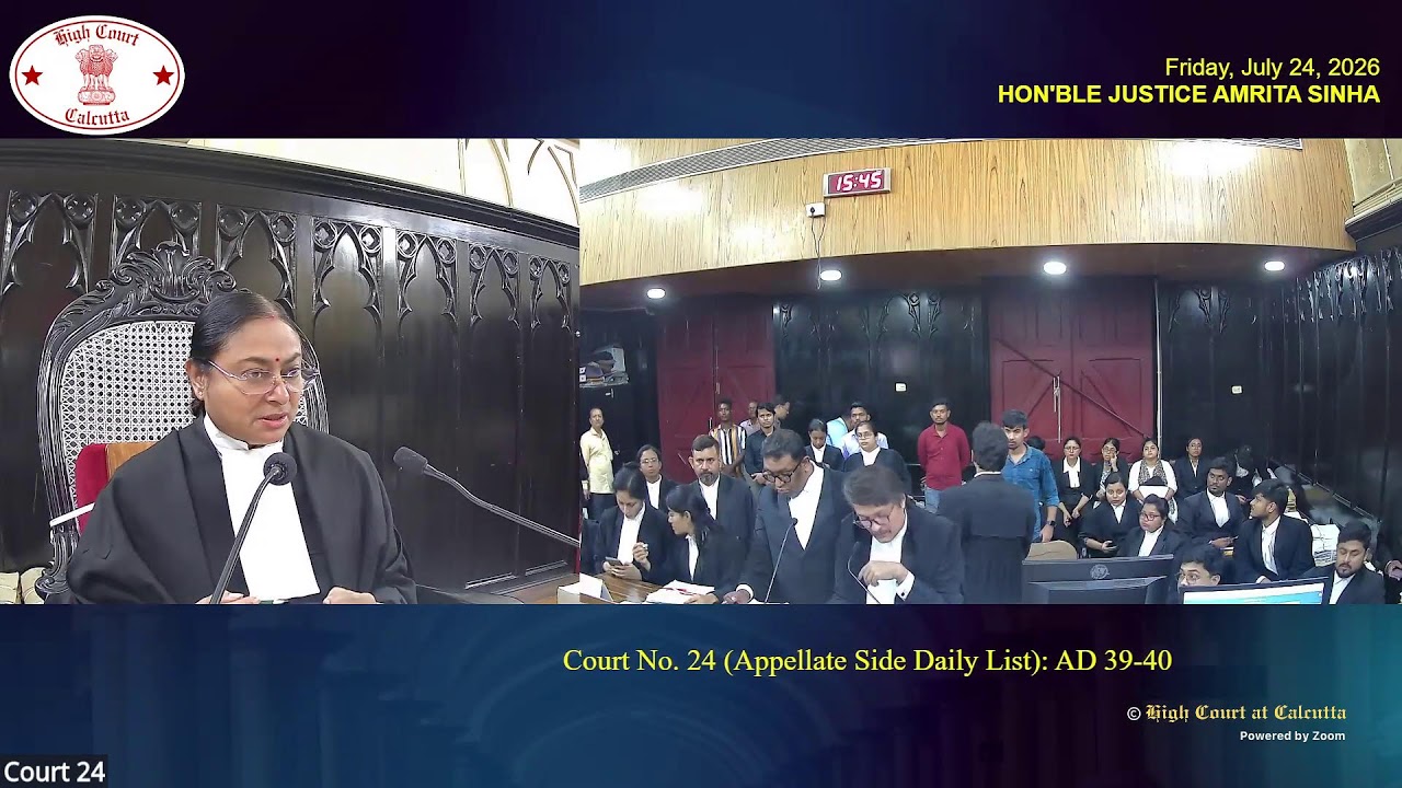 24 July 2026 | Court No. 24 | Live Streaming of the Court proceedings