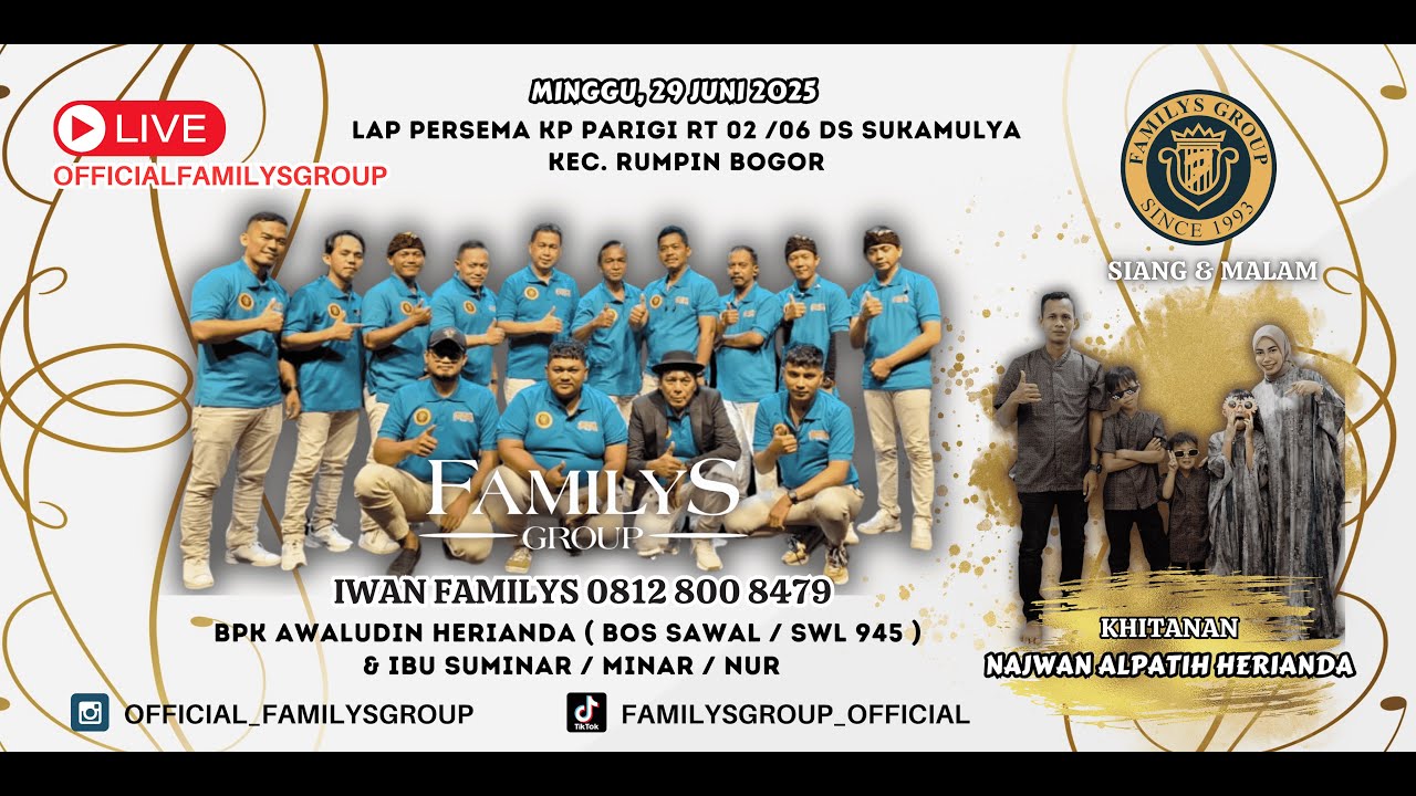 Live Familys Group Edisi Lap Persema Kp Parigi Rumpin Bogor | Minggu 29 Juni 2025 (MALAM)