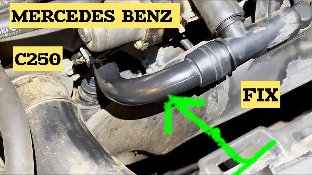 Installing Air Turbocharger Intake Pipe Mercedes Benz C250