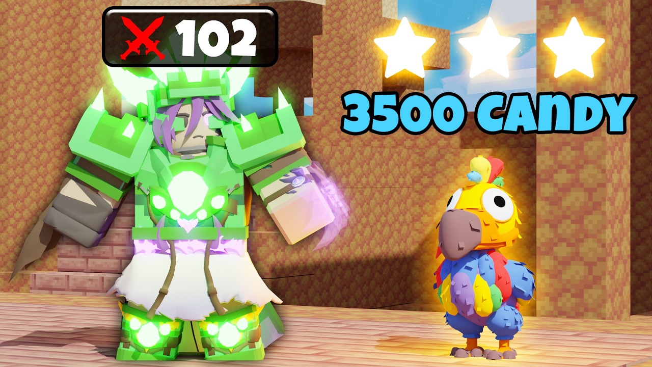 I Got 100 Kills, Full Emerald Gear, And 3500 Candy With Kaida + Lucia Kit.. (Roblox Bedwars)