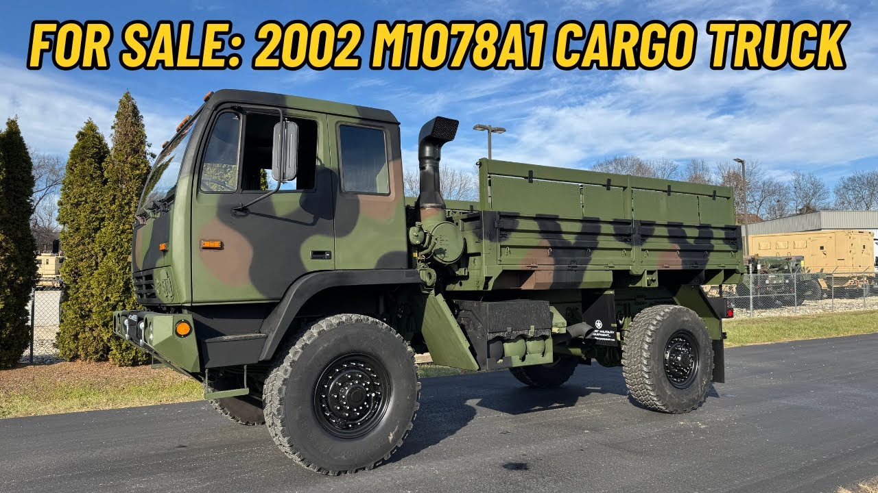 Just Listed! 2002 Stewart & Stevenson M1078A1 4X4 LMTV 2 1/2 Ton Military Cargo Truck