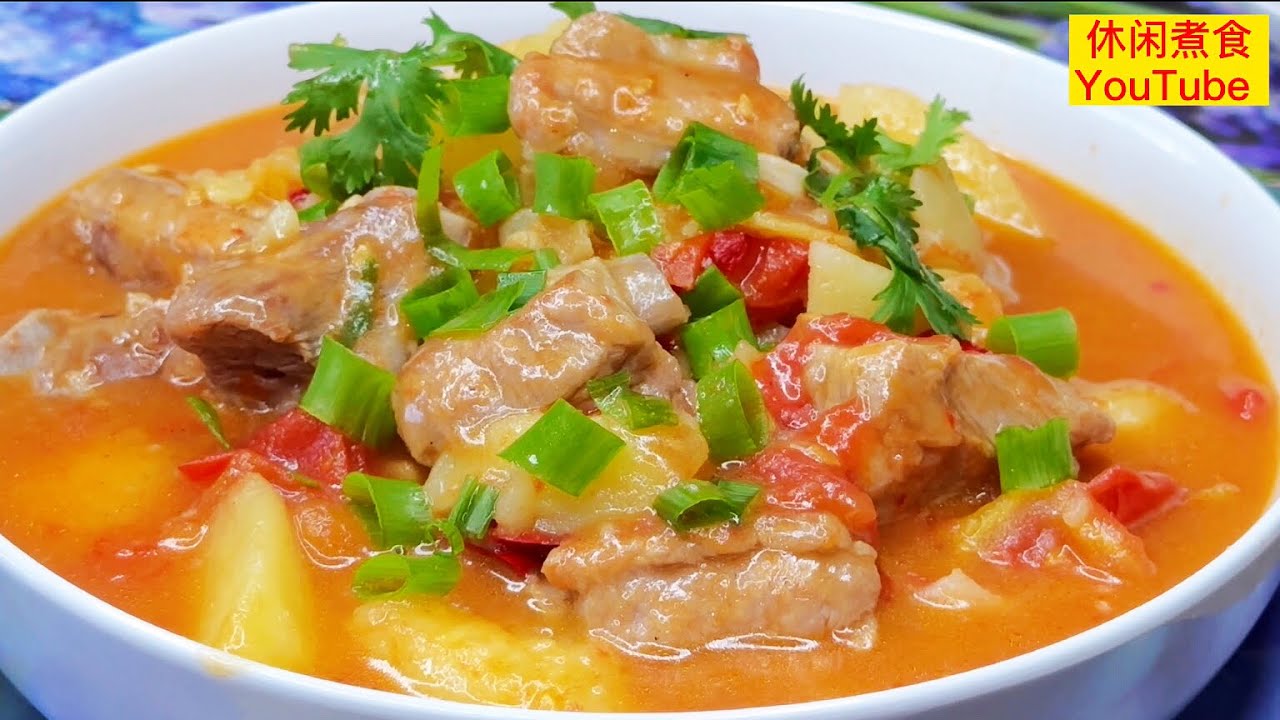 排骨焖土豆，再加上番茄，這样做太开胃了，好味又好吃！ 【休闲煮食】 