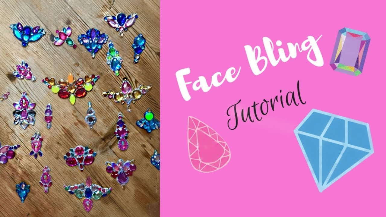 How to make make Gem Clusters ( Face Bling) for Face paint / festival glitter designs