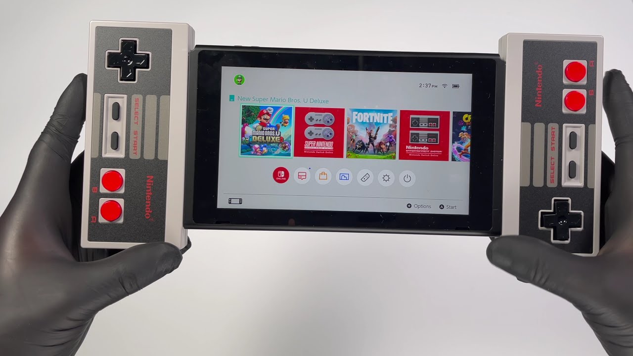 Nintendo Switch  Nes Controllers Unboxing + Gameplay.