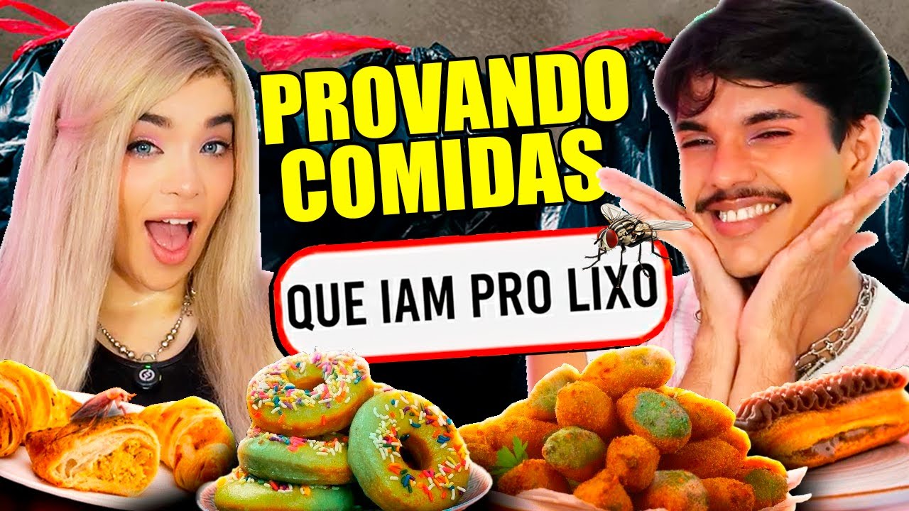 PROVAMOS COMIDAS QUE IAM PARA O LIXO 😱🍕 ft. Mady Beeong (Corrida das Blogueiras)