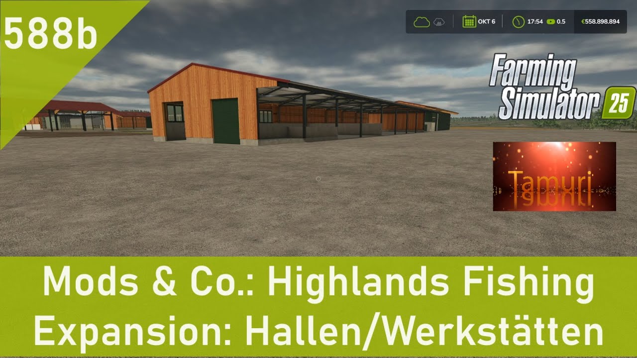 LS25 Highlands Fishing Expansion: Hallen  / Werkstätten
