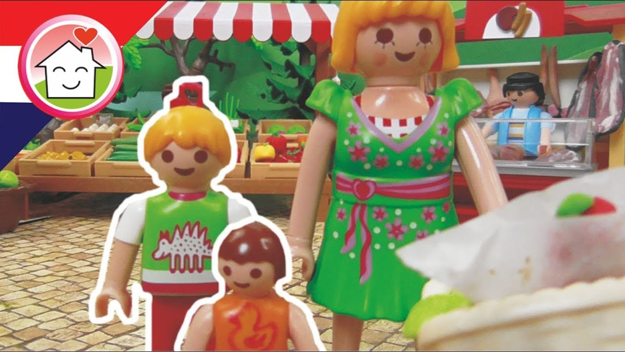 Playmobil Nederlands Naar de wekelijkse markt - Familie Huizer