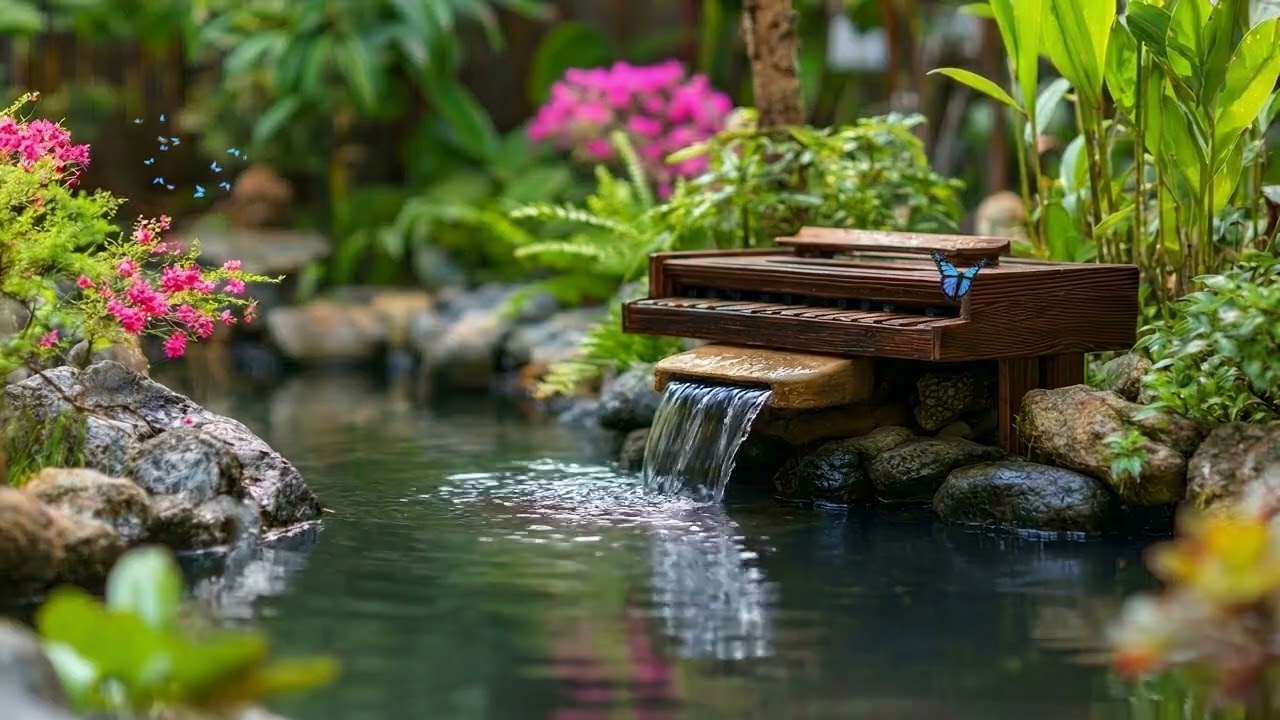Расслабляющая музыка для сна + бамбуковая вода 🌿Терапевтическая музыка, медитация, гармонизация раз