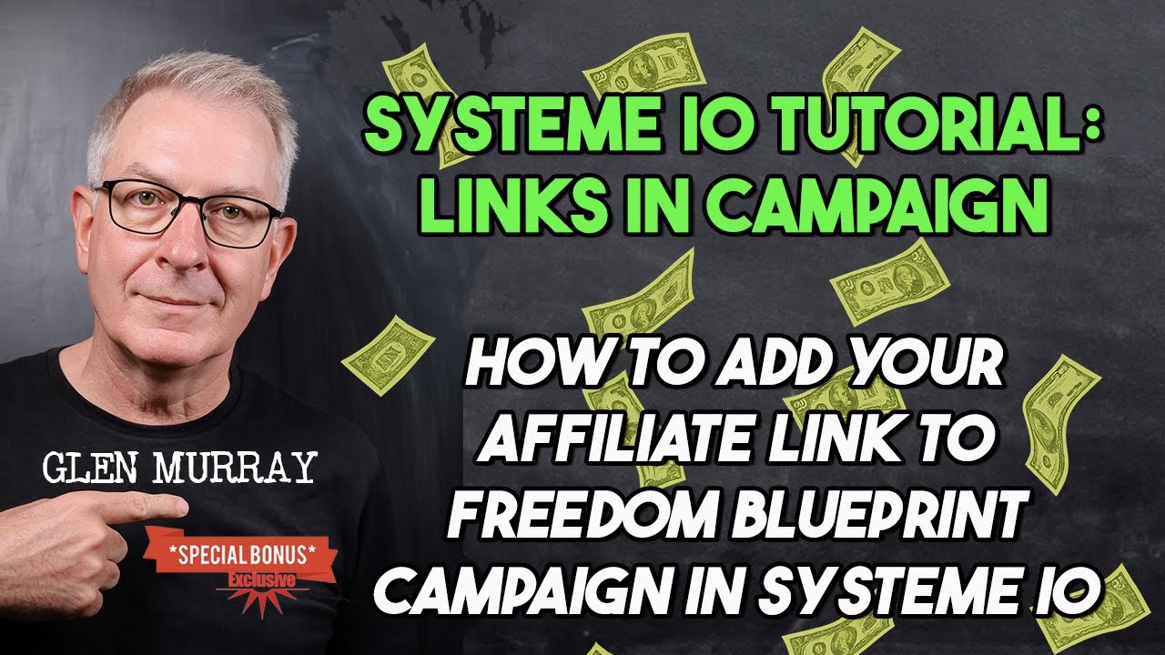 How to add your affiliate link to Freedom Blueprint campaign in systeme io
