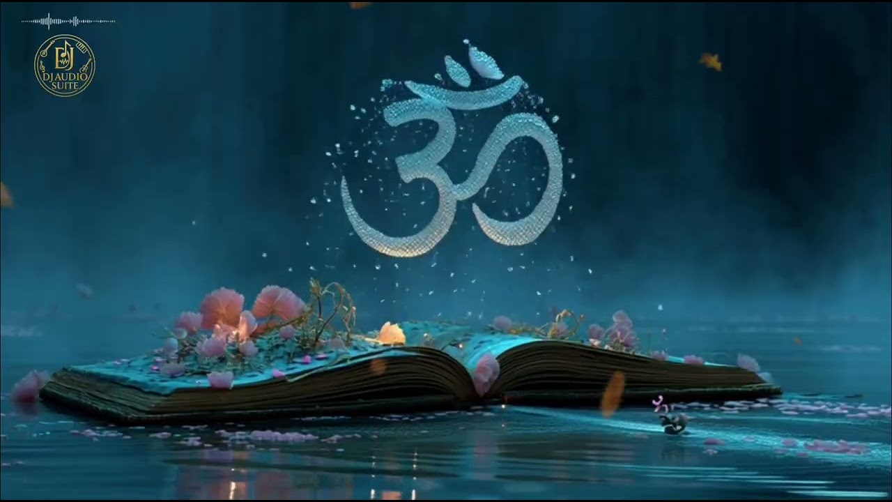 “The Mystic Tome of Unseen Blooms: Where Waters Whisper Om.” It still captures the magical book.