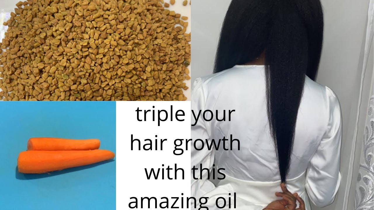 Carrot & fenugreek oil for double hair growth. Faster, longer , thicker and stronger hair.