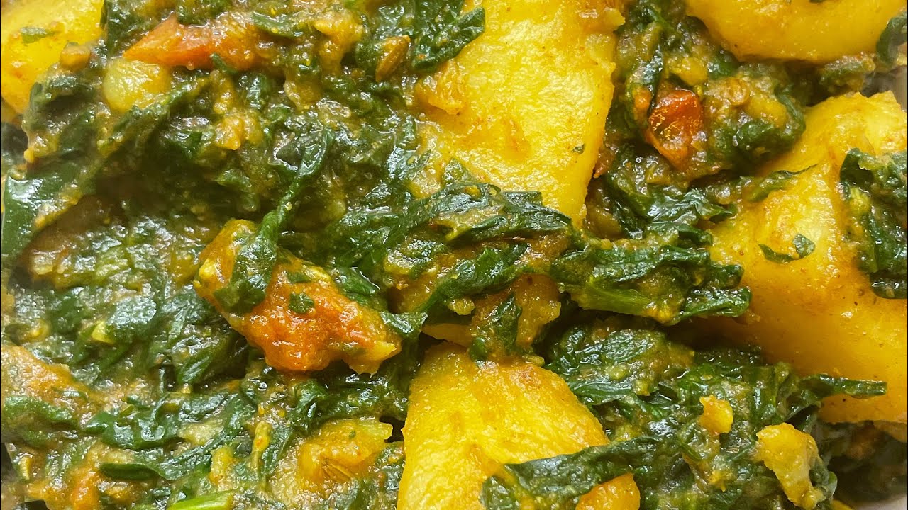 Easy and delicious saag aloo recipe/ aloo palak recipe