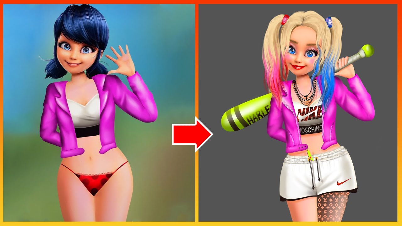 Miraculous Ladybug Glow Up Into Haley Quin - Ladybug Transforms As Bad Girl