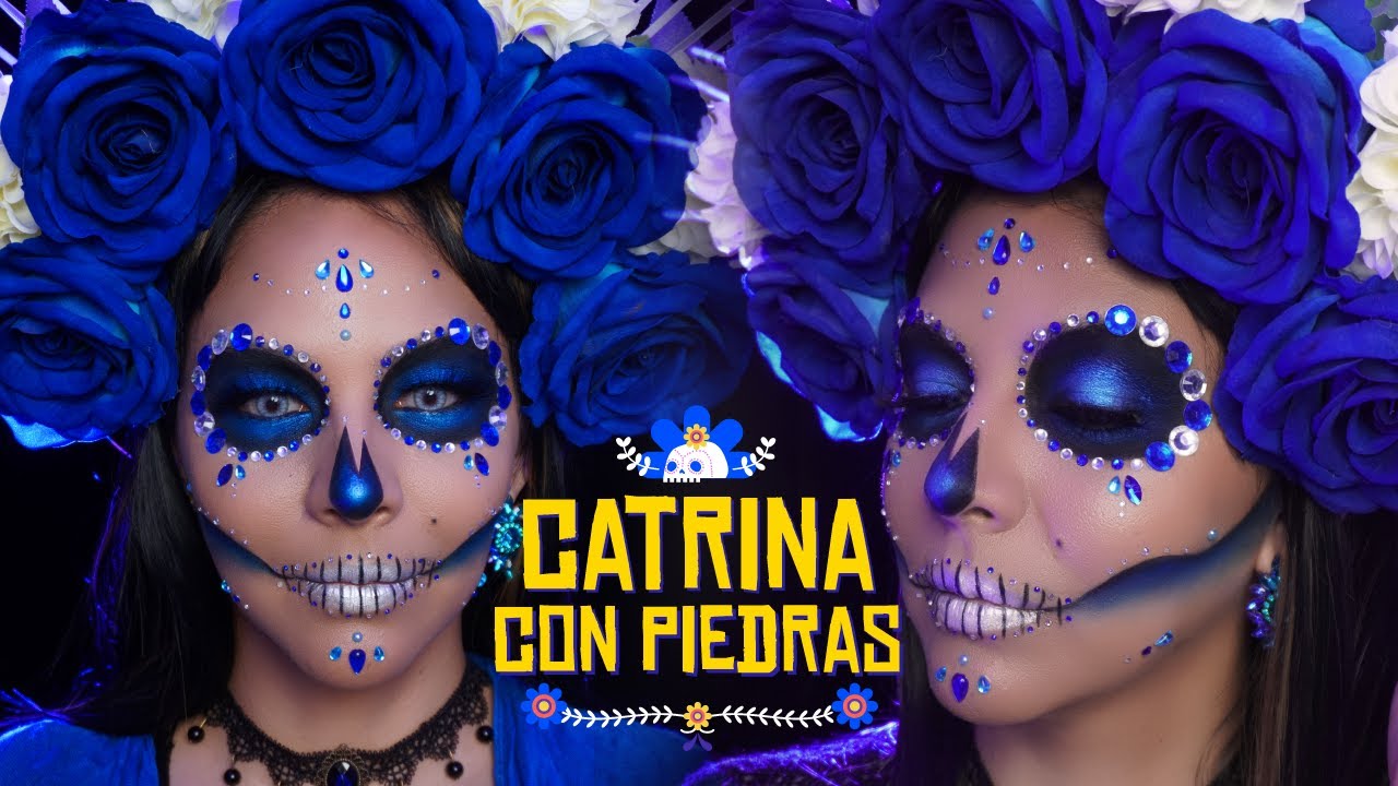 Maquillaje de Catrina con Piedras 💀