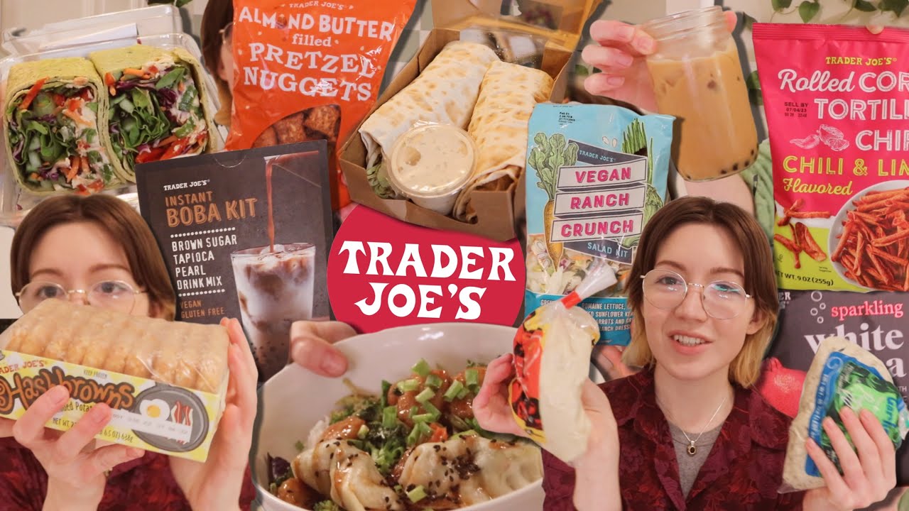 A week(ish) of TRADER JOES vegan eats! 🛒🌺 spending $100+ oopsies💰~