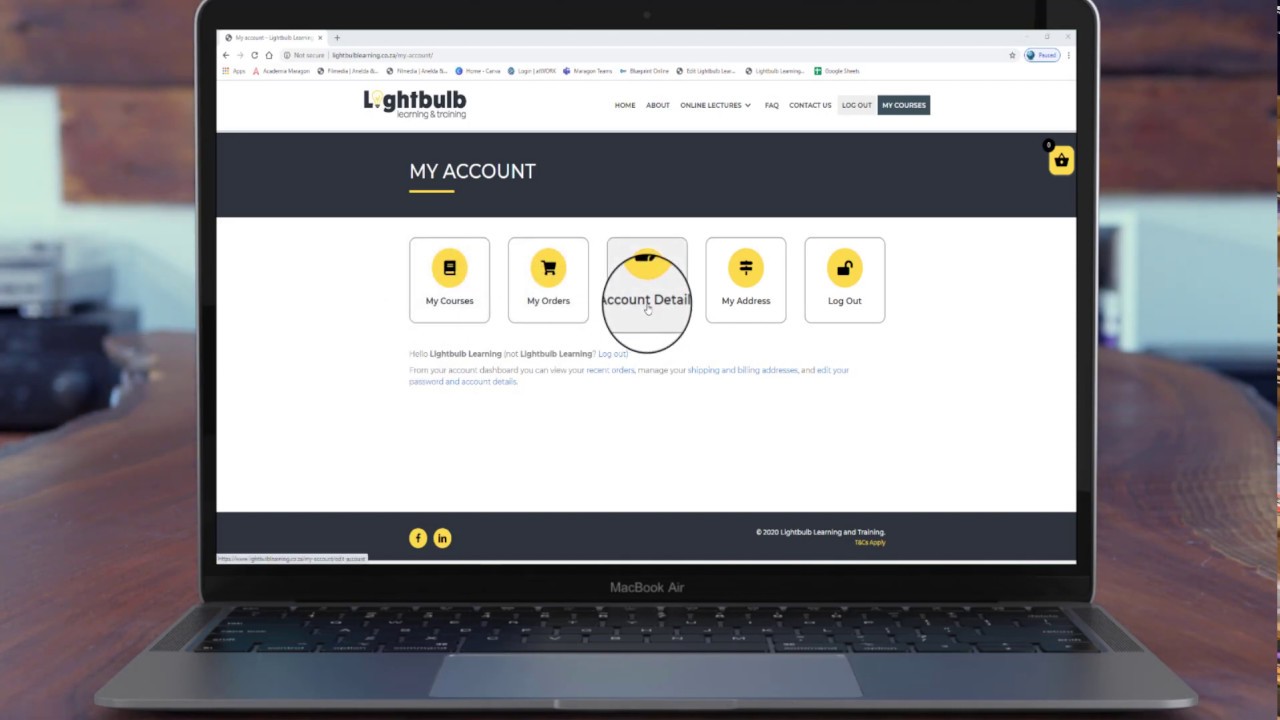 Lightbulb Learning - website tutorial