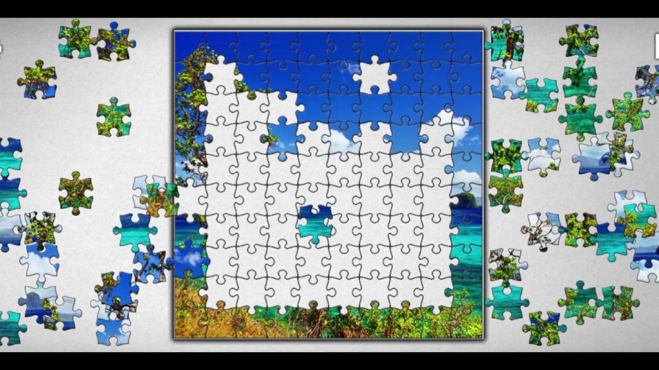 A lush seaside view😍//#beautiful gaming puzzle 🧩@jigsawworld1122 