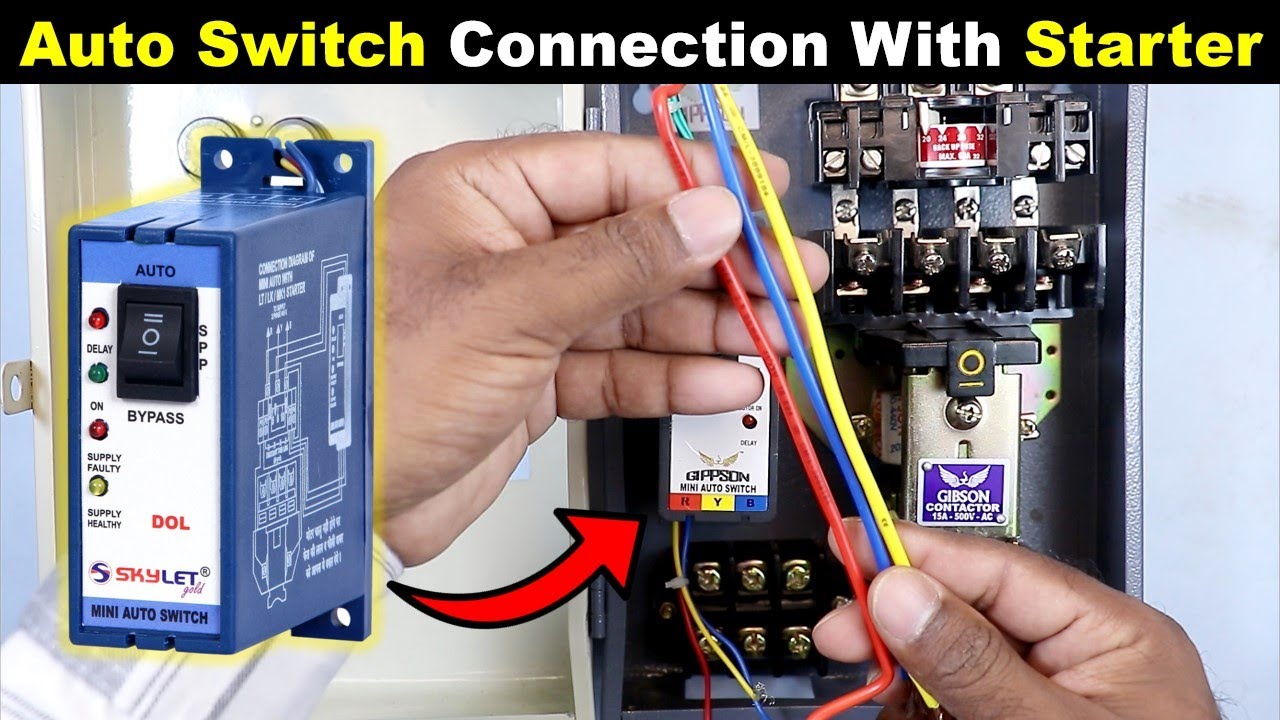 Motor Starter Auto Switch Connection / 7 wire Auto Switch Connection @ElectricalTechnician