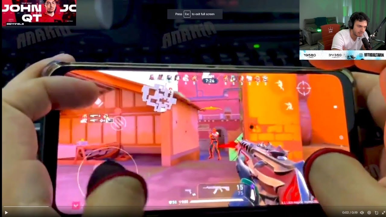 Tarik reacts to valorant mobile leaked handcam😲 #tarik #valorant #valorantmobile #valorantclips