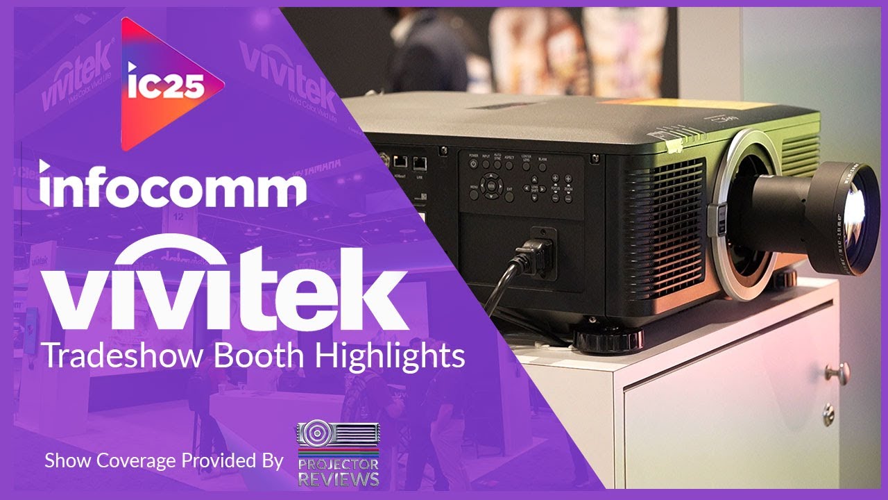 Vivitek demonstrates several projectors, including the 30,000 lumen DU9059Z, at Infocomm 2025